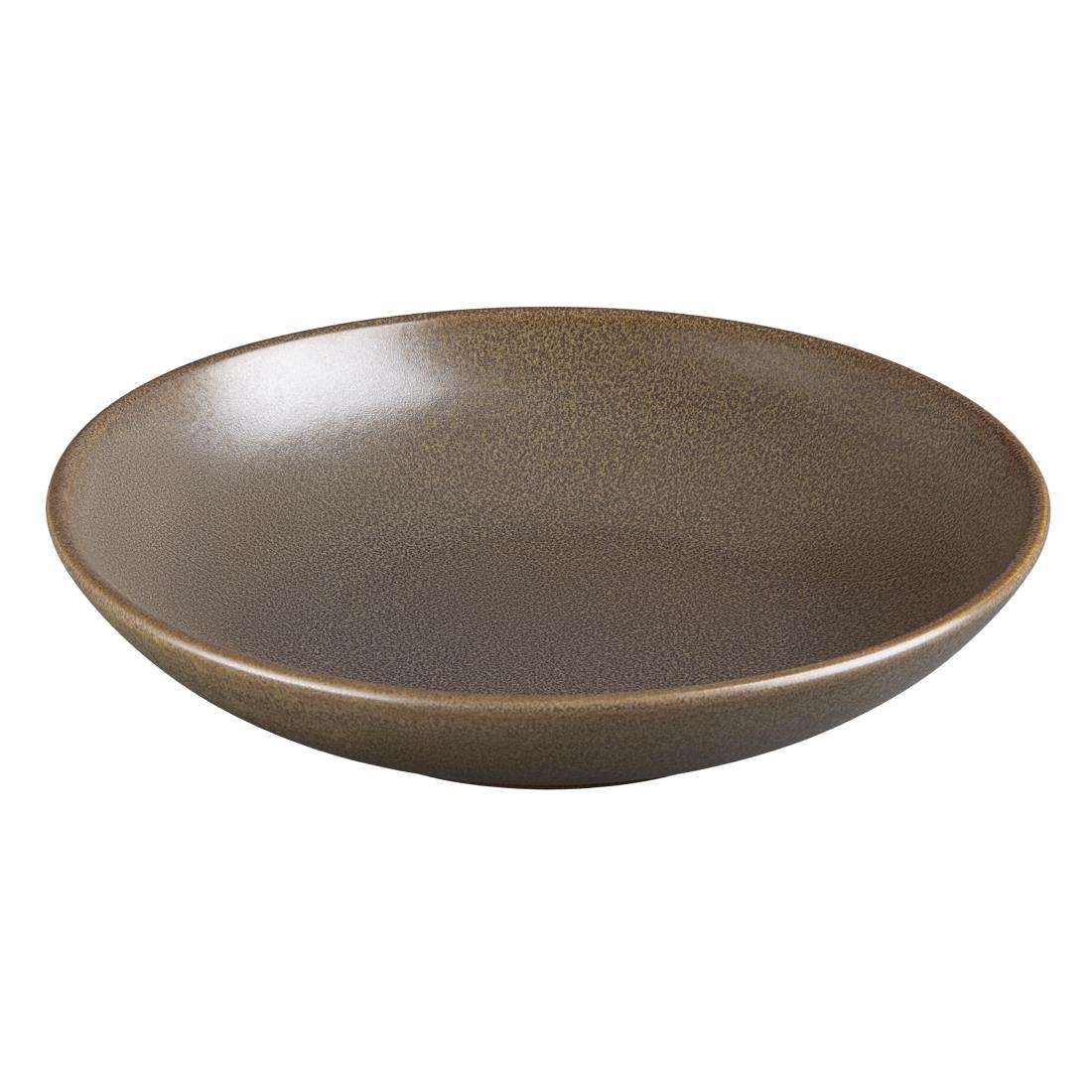 Olympia Brown Ember Low Coupe Bowls Mahogany 230Mm (4 Pack)