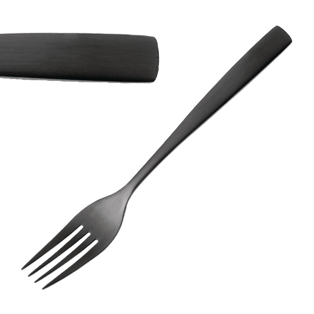 Comas Black Bcn Cake Forks (12 Pack)
