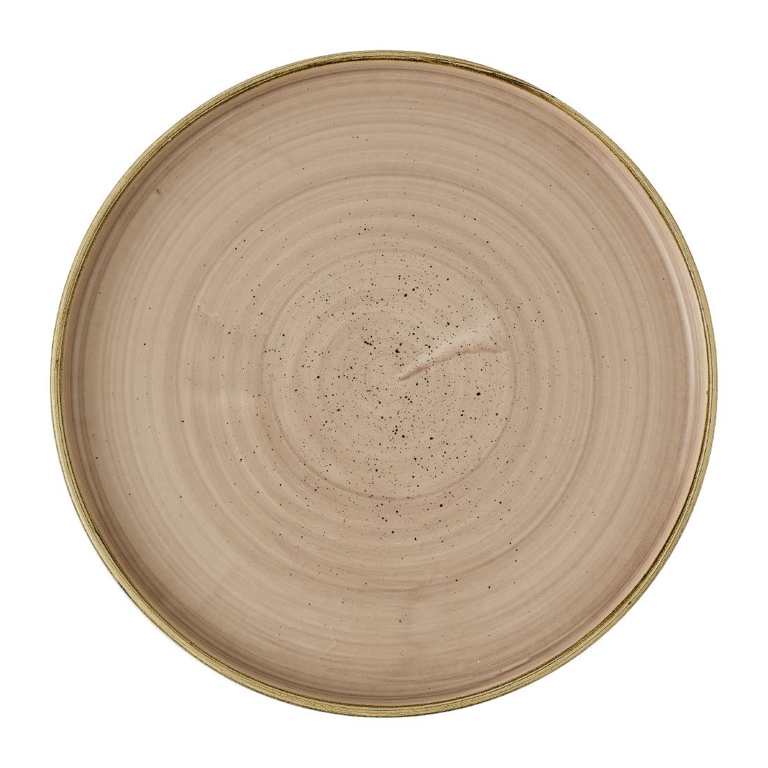 Churchill Super Vitrified Beige Churchill Stonecast Truffle Walled Plates 260Mm (6 Pack)