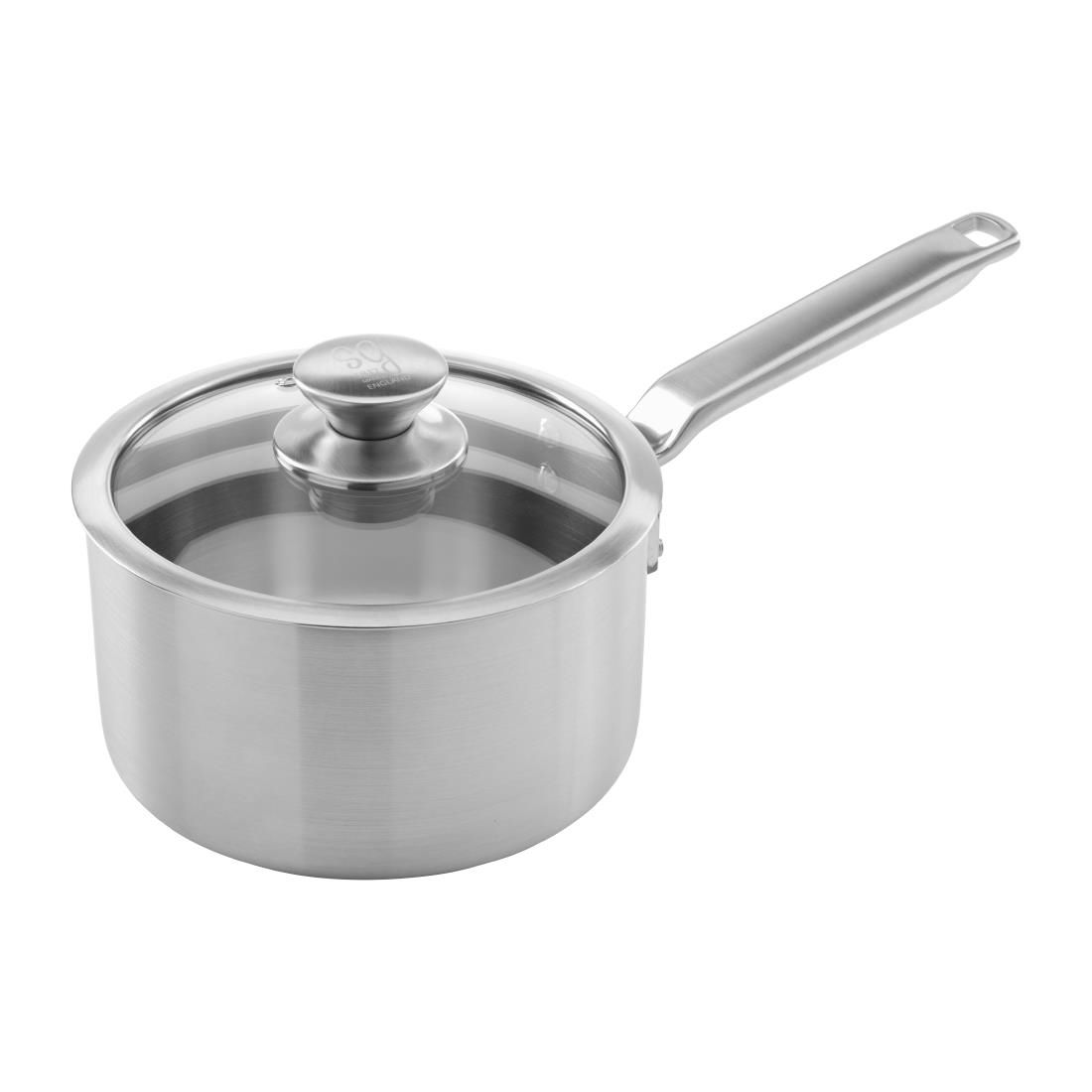 Samuel Groves Silver Stainless Steel Saucepan And Glass Lid 18Cm