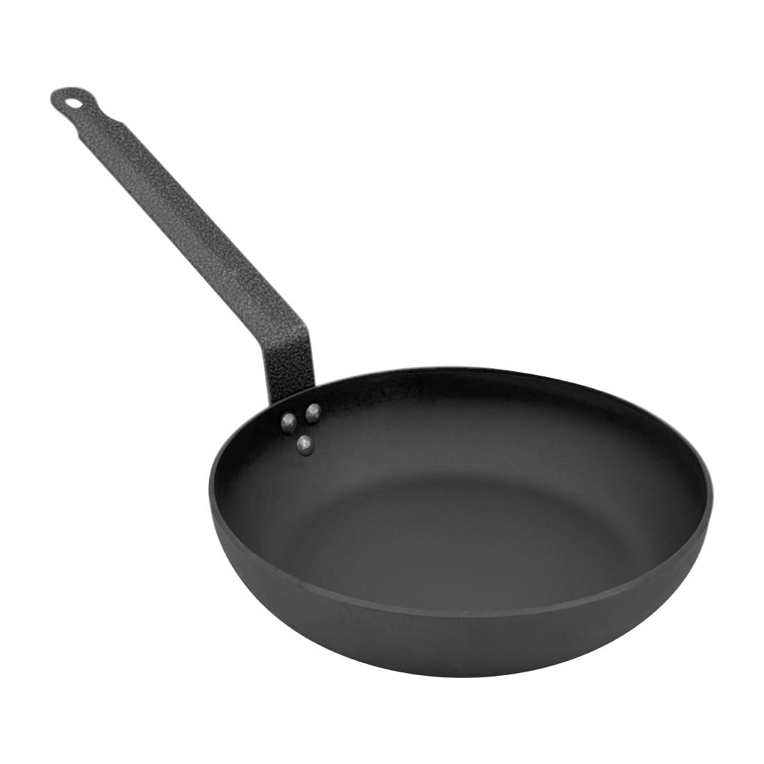 Samuel Groves Black Professional Seasoned Carbon Steel Omelette Pan 26Cm