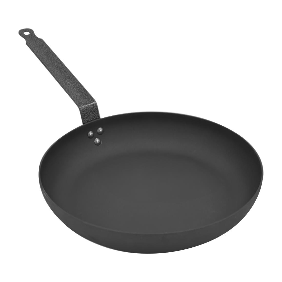 Samuel Groves Black Professional Seasoned Carbon Steel Omelette Pan 28Cm
