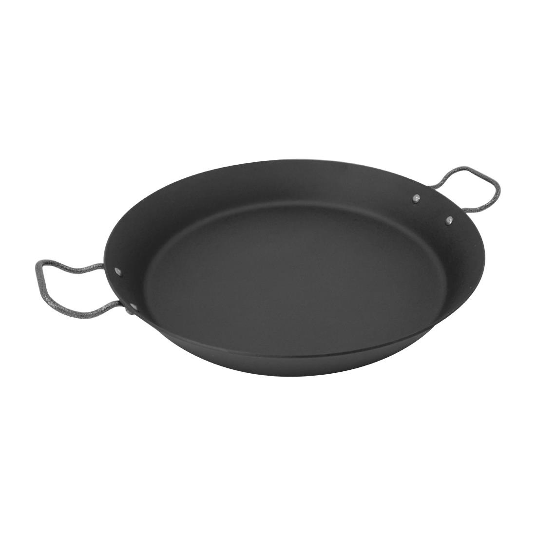 Samuel Groves Black Professional Seasoned Carbon Steel Paella Pan 35Cm
