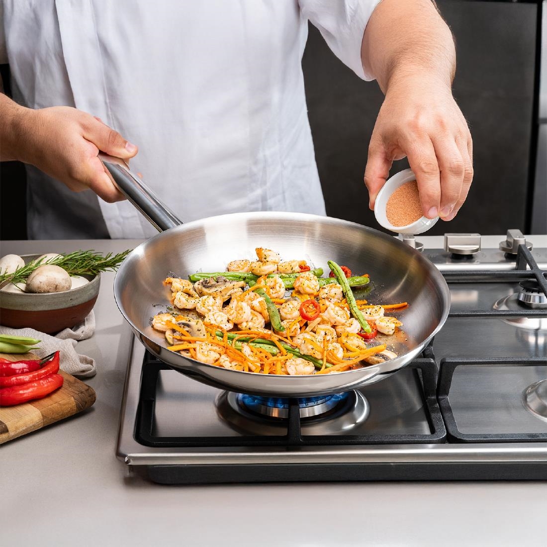 Tramontina Stainless Steel Triple Base Frying Pan 26cm - JC944