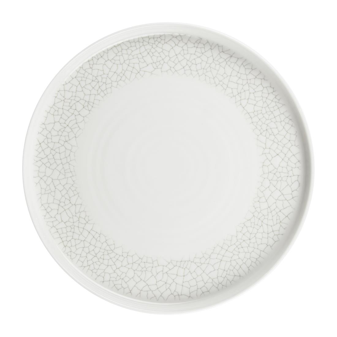 Churchill Super Vitrified White Churchill Viana Walled Plates Charcoal Grey 260Mm (6 Pack)