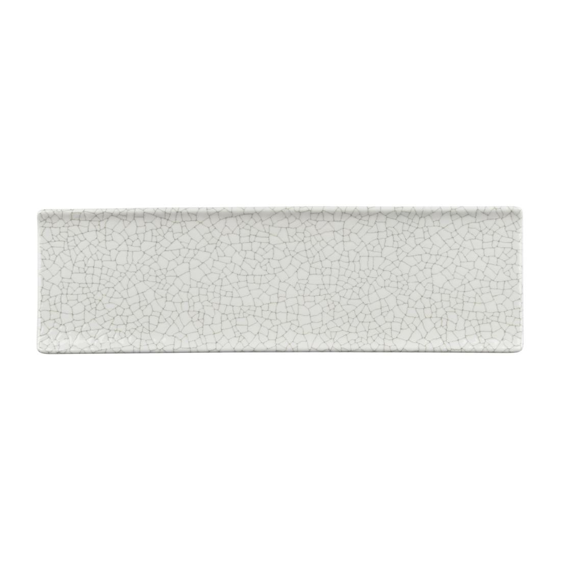 Churchill Super Vitrified White Churchill Viana Tasting Trays Charcoal Grey 295X88mm (6 Pack)