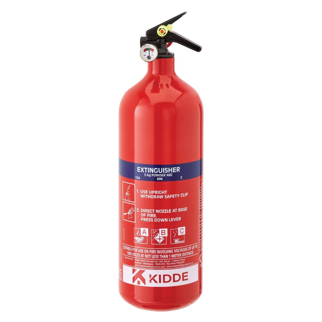 Kidde Blue Dry Powder Fire Extinguisher 2Kg