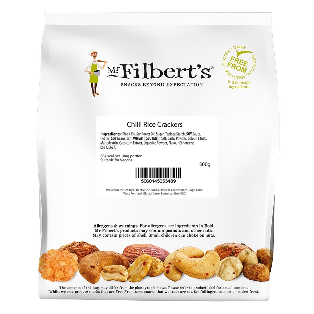 Mr Filbert's Light Loose Serve Catering Bag Sweet Chilli Rice Crackers 500G