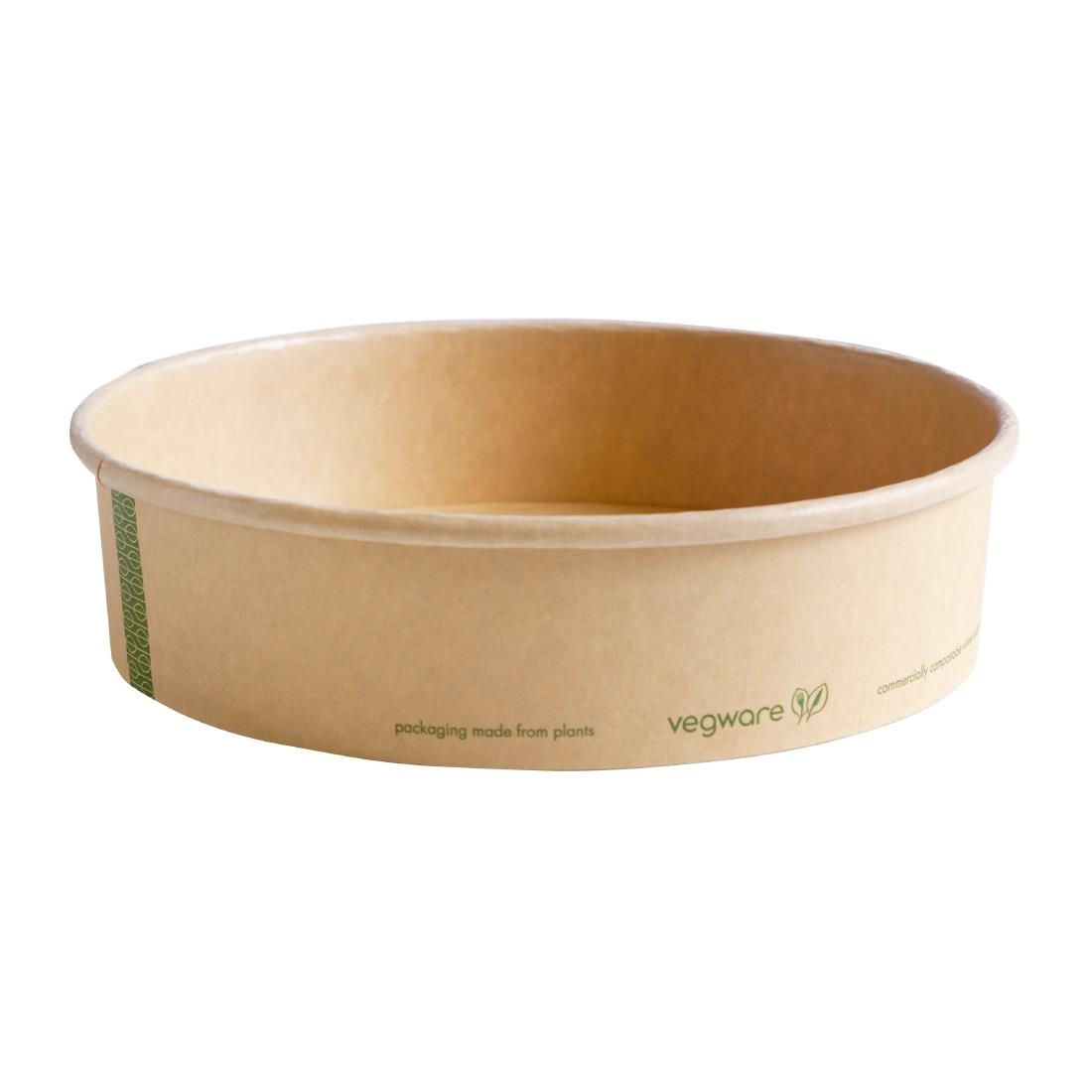 Vegware Brown 185-Series Bon Appetit Kraft Food Bowls 26Oz (300 Pack)