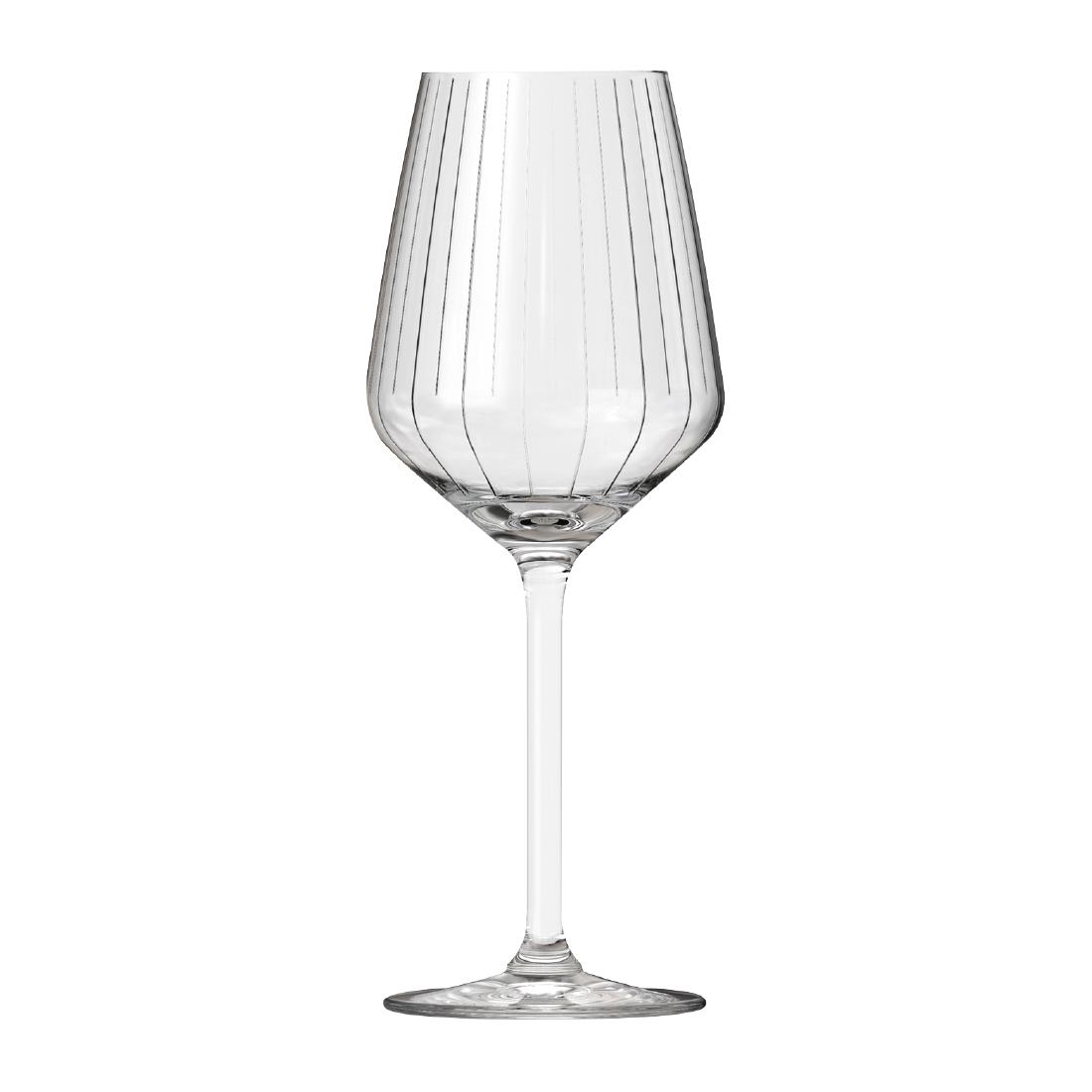 Royal Leerdam Carré Optics Wine Glasses 385Ml (6 Pack)