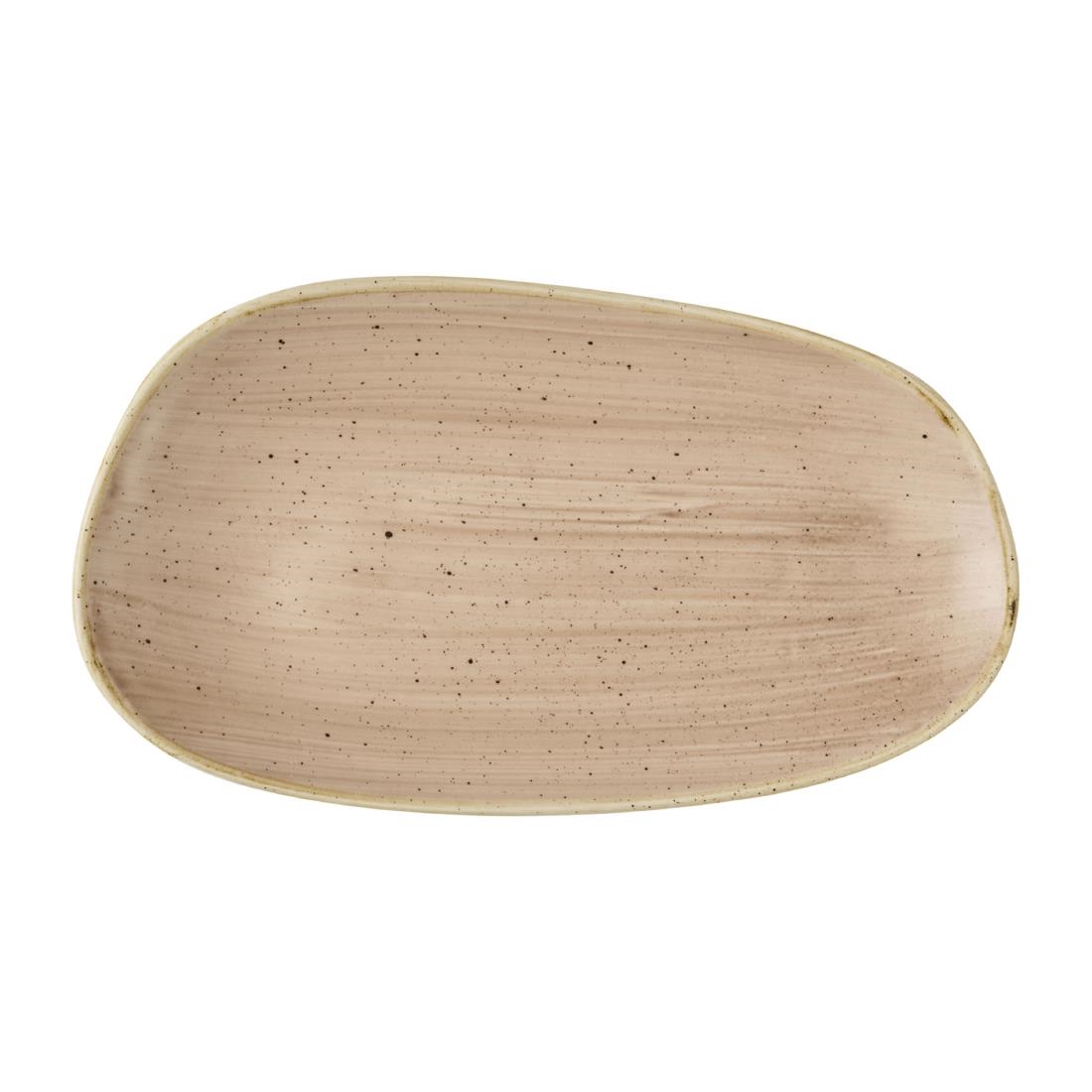 Churchill Super Vitrified Brown Churchill Stonecast Opal Oblong Plates Truffle 260X150mm (12 Pack)