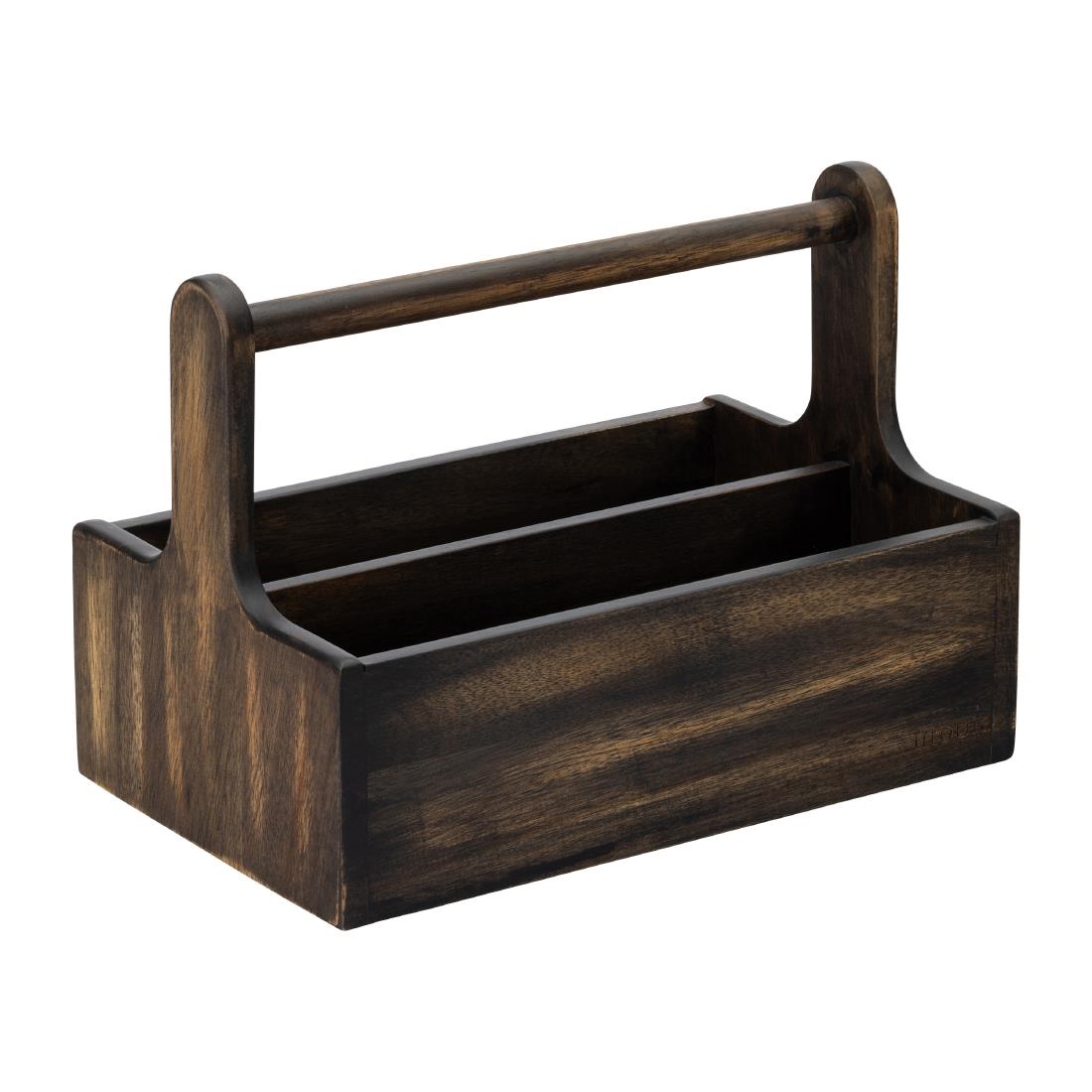 Utopia Black Large Wooden Table Caddy (2 Pack)