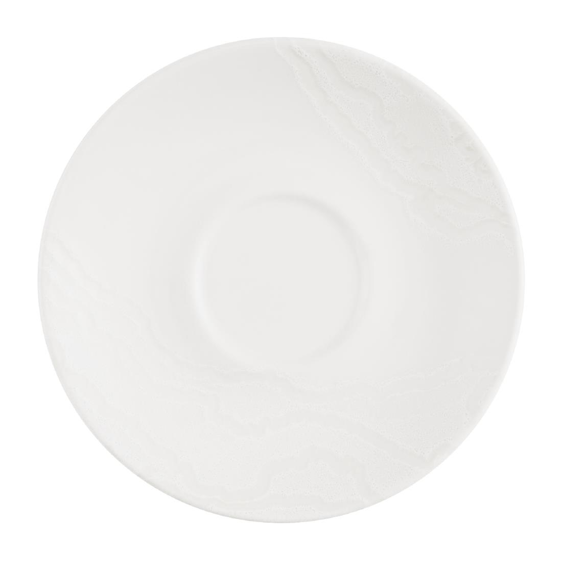 Churchill Super Vitrified White Churchill Inked Tide Café Cappuccino Saucers 156Mm (12 Pack)