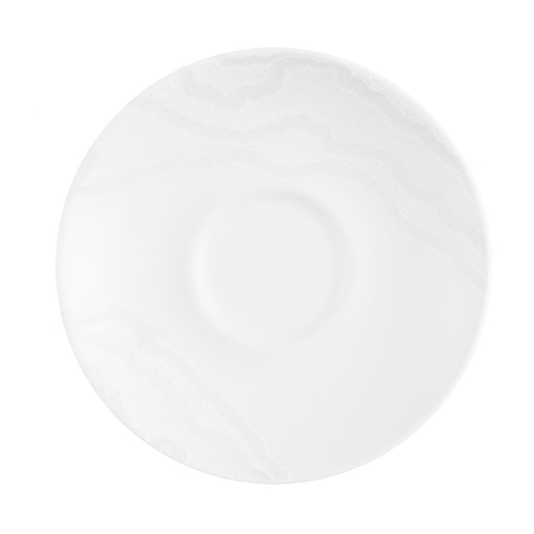 Churchill Super Vitrified White Churchill Inked Tide Café Espresso Saucers 118Mm (12 Pack)