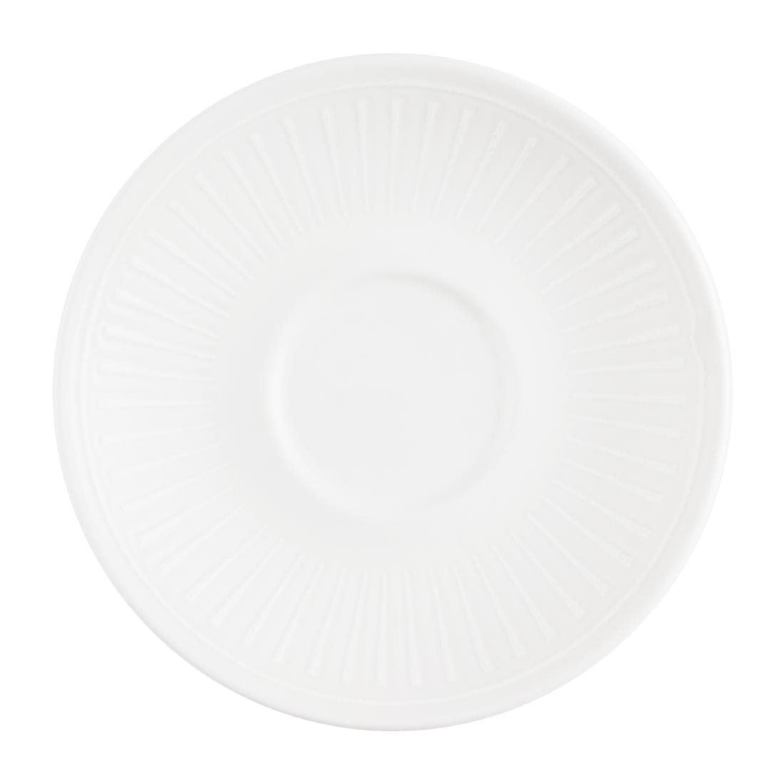 Churchill Super Vitrified White Churchill Era Café Cappuccino Saucers 156Mm (12 Pack)