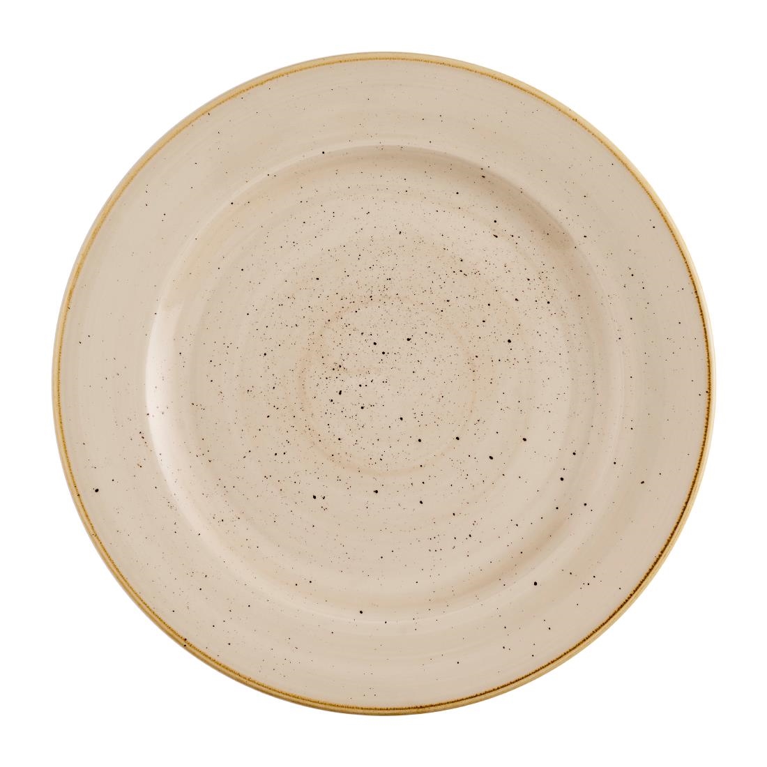 Churchill Super Vitrified Cream Churchill Stonecast Profile Rimmed Plates Nutmeg 305Mm (12 Pack)