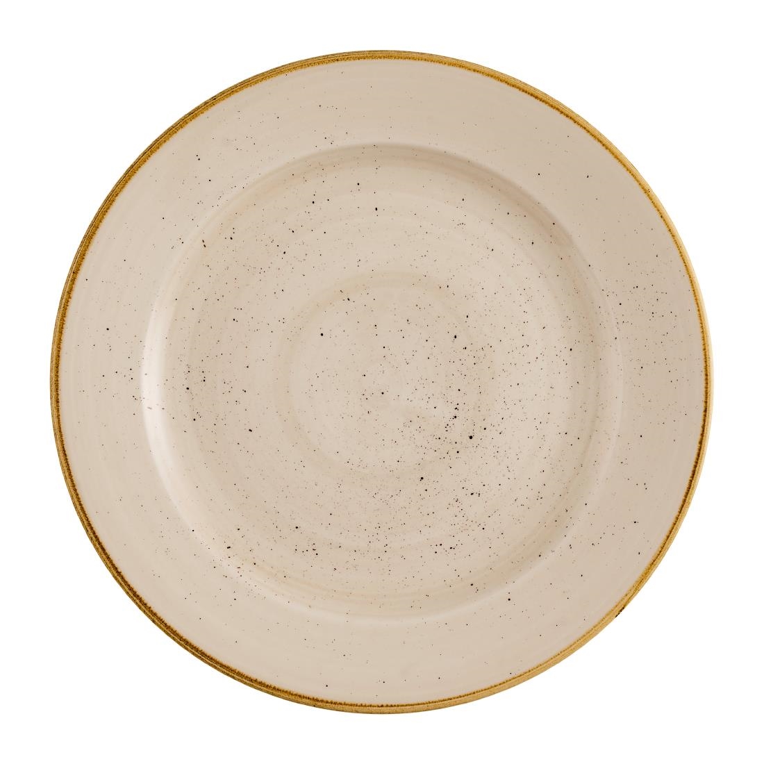 Churchill Super Vitrified Cream Churchill Stonecast Profile Rimmed Plates Nutmeg 276Mm (12 Pack)