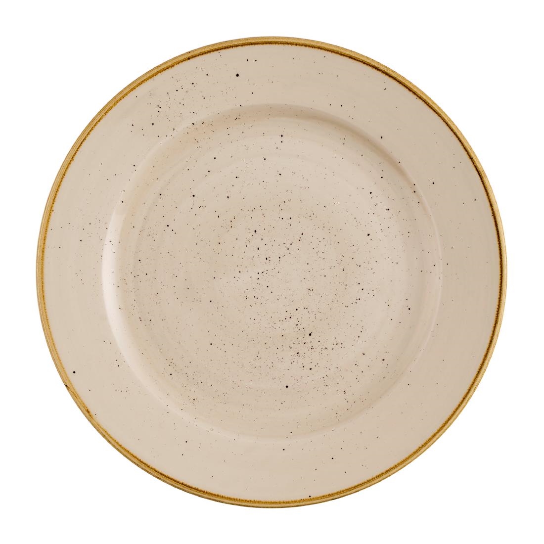 Churchill Super Vitrified Cream Churchill Stonecast Profile Rimmed Plates Nutmeg 261Mm (12 Pack)