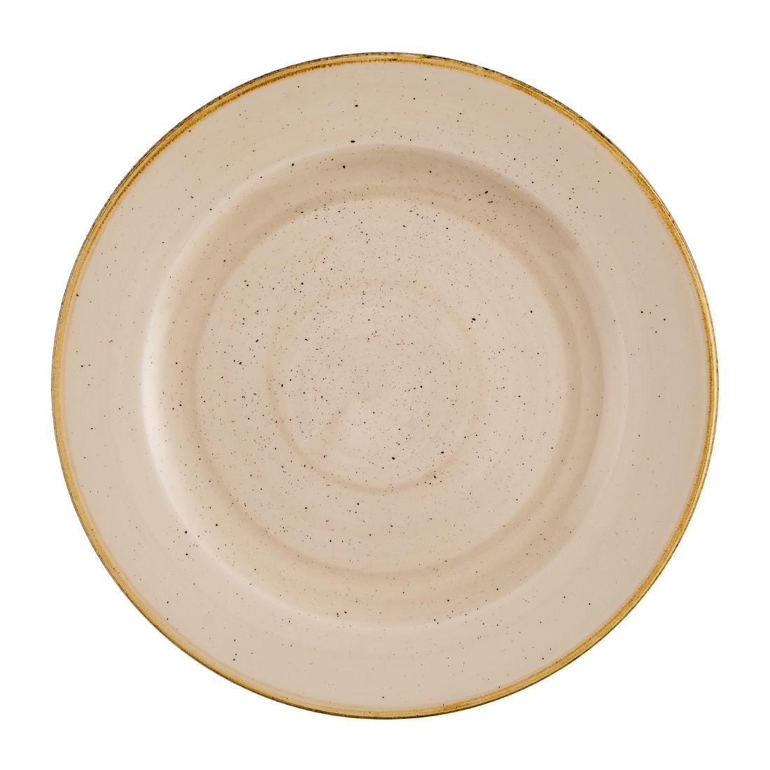 Churchill Super Vitrified Cream Churchill Stonecast Profile Rimmed Plates Nutmeg 234Mm (12 Pack)