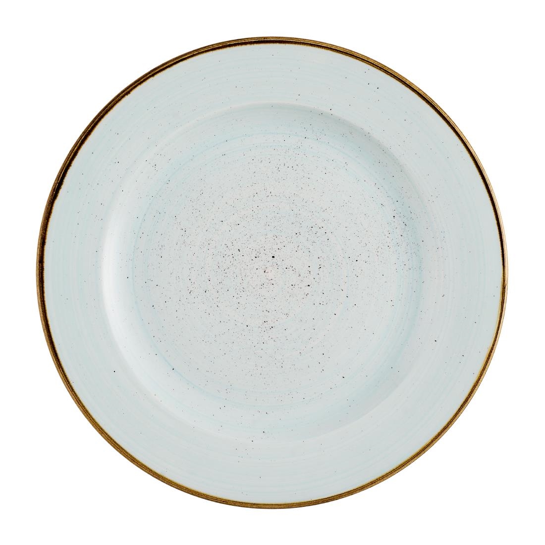 Churchill Super Vitrified Blue Churchill Stonecast Profile Rimmed Plates Duck Egg 261Mm (12 Pack)