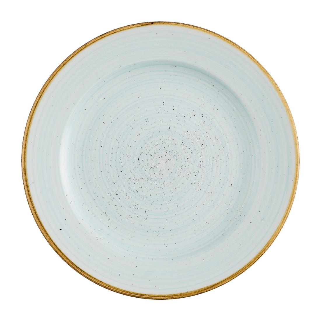 Churchill Super Vitrified Blue Churchill Stonecast Profile Rimmed Plates Duck Egg 234Mm (12 Pack)