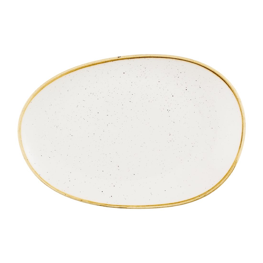Churchill Super Vitrified White Churchill Stonecast Opal Platters Barley 345X235mm (6 Pack)