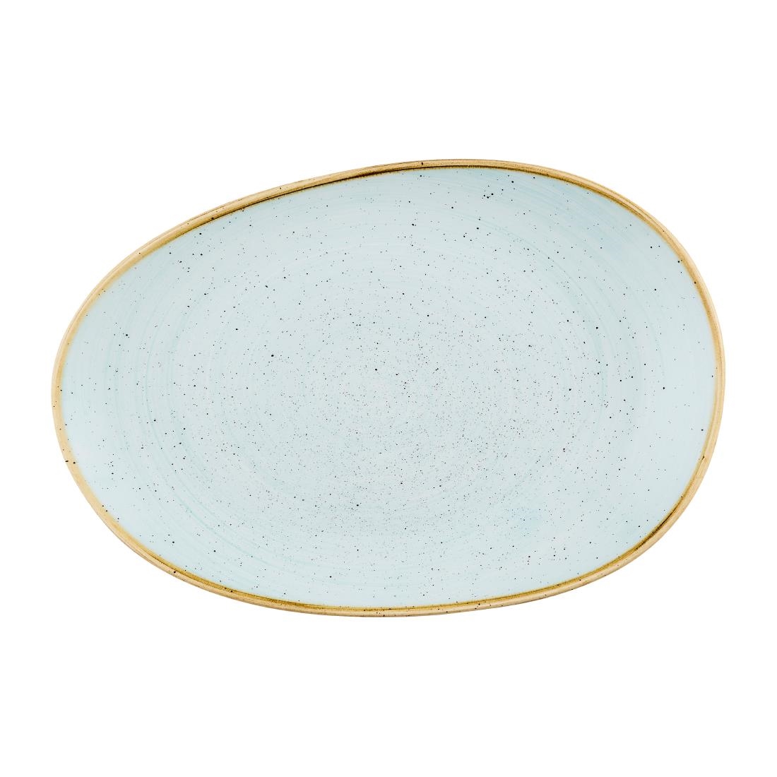 Churchill Super Vitrified Blue Churchill Stonecast Opal Platters Duck Egg 345X235mm (6 Pack)