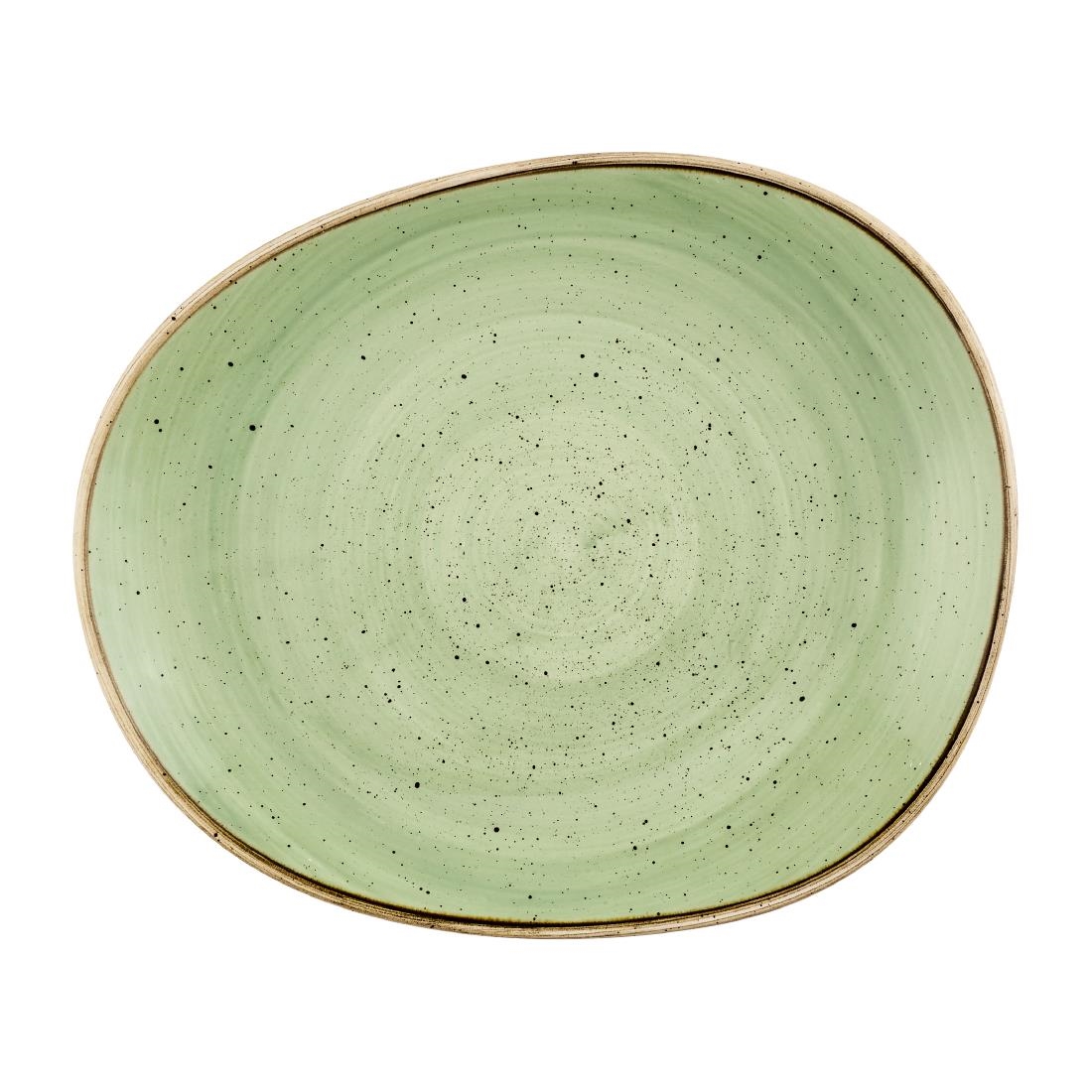 Churchill Super Vitrified Green Churchill Stonecast Opal Plates Sage 210Mm (12 Pack)