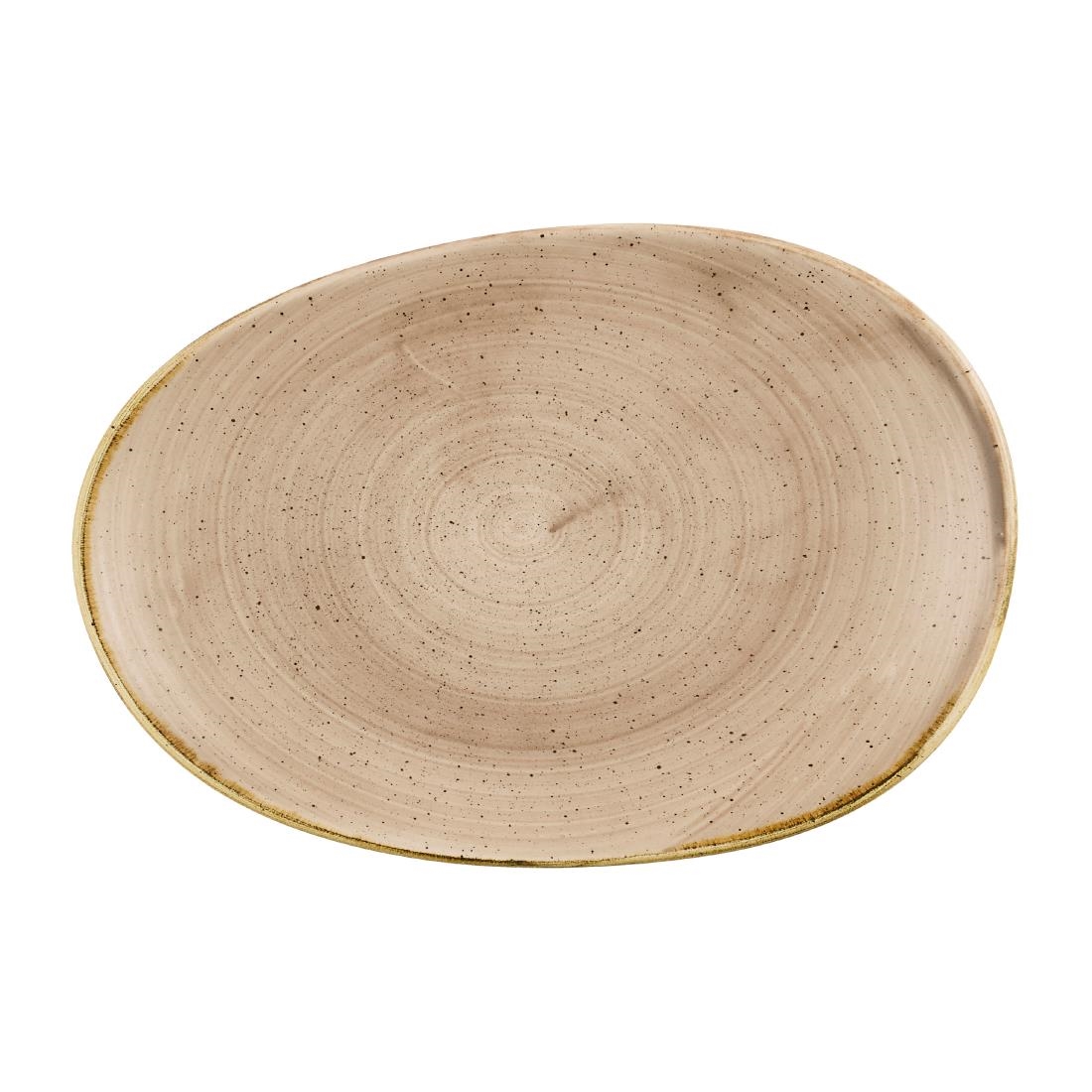 Churchill Super Vitrified Beige Churchill Stonecast Opal Platters Truffle 345X235mm (6 Pack)