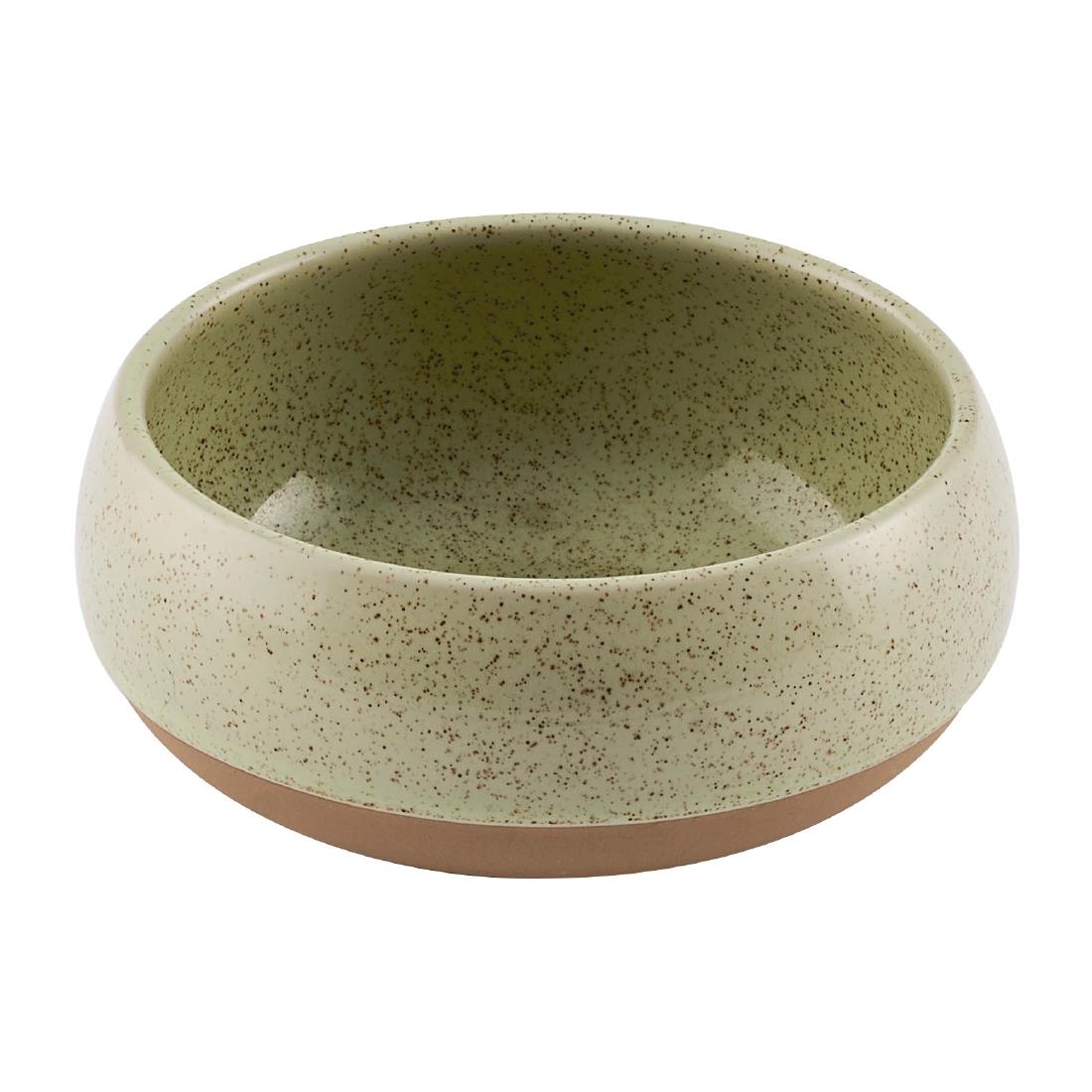 Churchill Green Emerge Deep Bowls Speckled 120Mm (12 Pack)