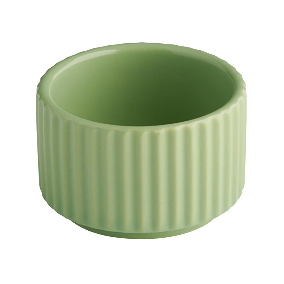 Aps Green The Grid Porcelain Bowls Sage 60Mm (12 Pack)