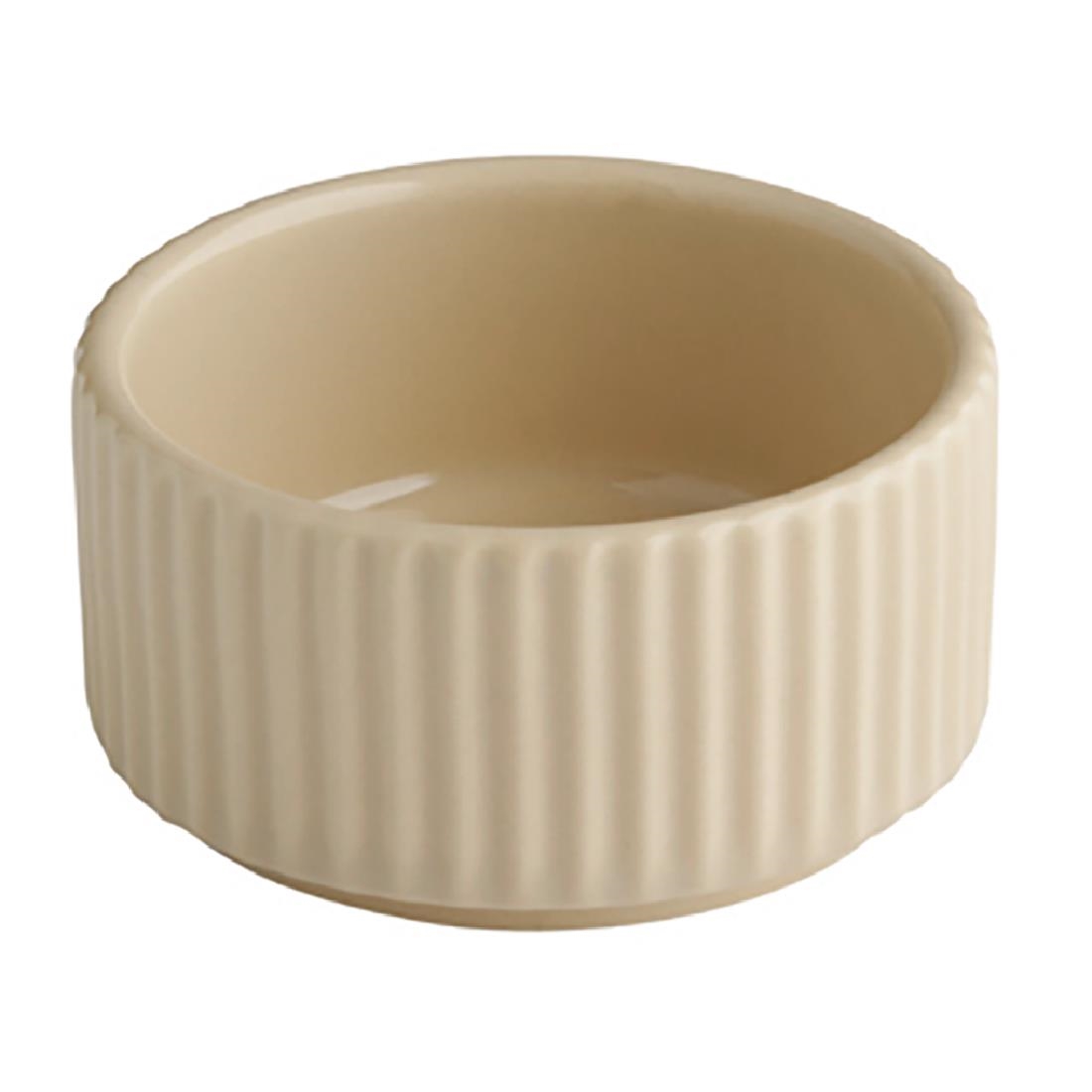Aps Beige The Grid Porcelain Bowls Sand 70Ml (6 Pack)