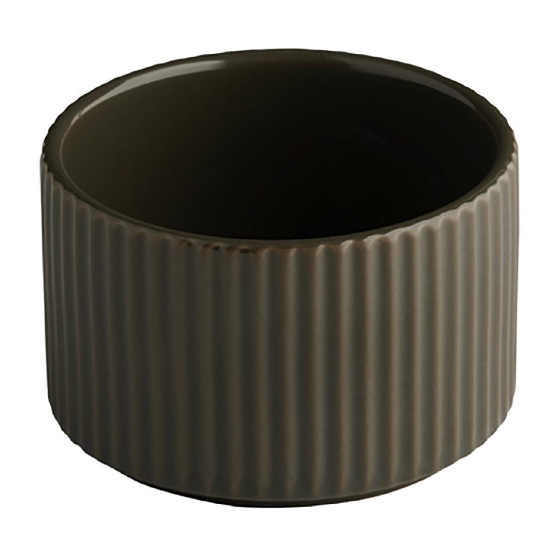 Aps Brown The Grid Porcelain Bowl 200Ml (6 Pack)