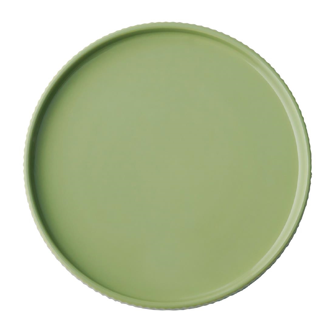 Aps Green The Grid Sage Porcelain Plates 200Mm (6 Pack)