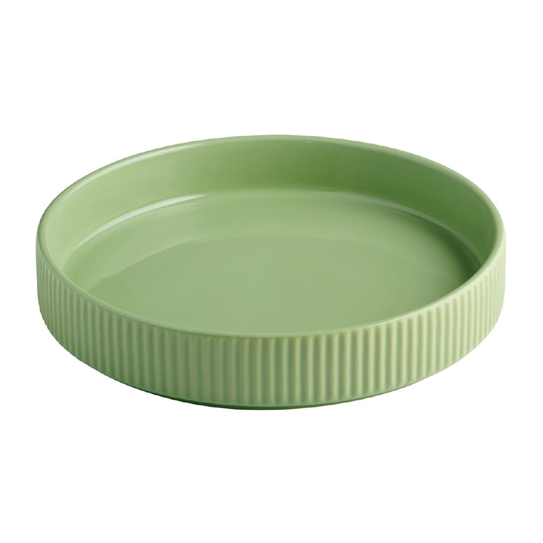 Aps Green The Grid Porcelain Walled Plates Sage 200Mm (3 Pack)