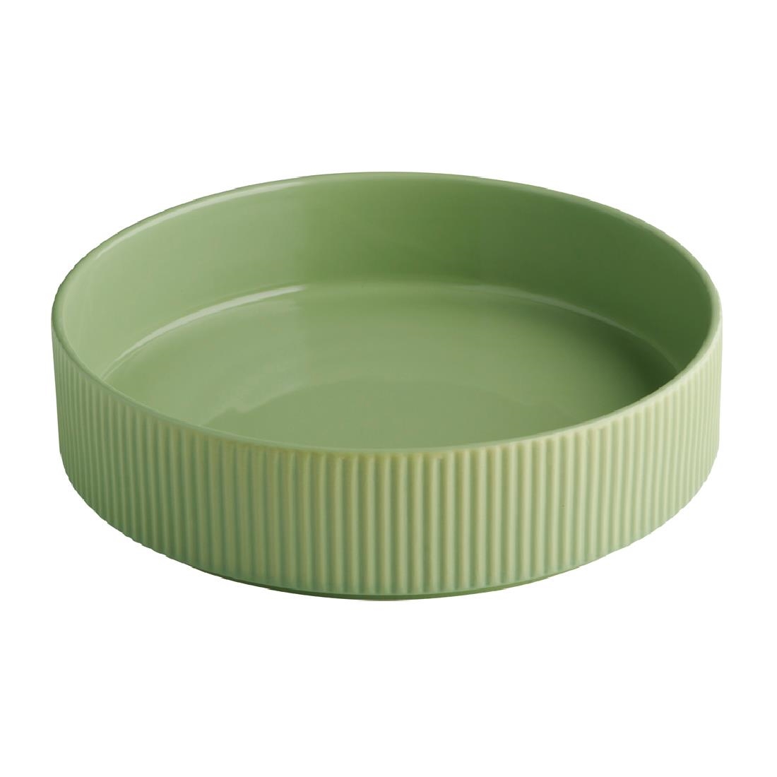 Aps Green The Grid Porcelain Walled Plates Sage 230Mm (3 Pack)