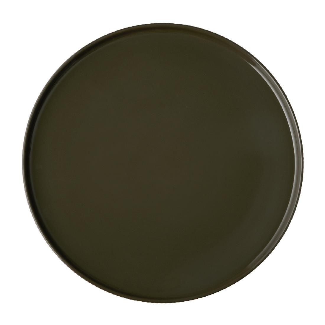 Aps Brown The Grid Porcelain Plate 320Mm