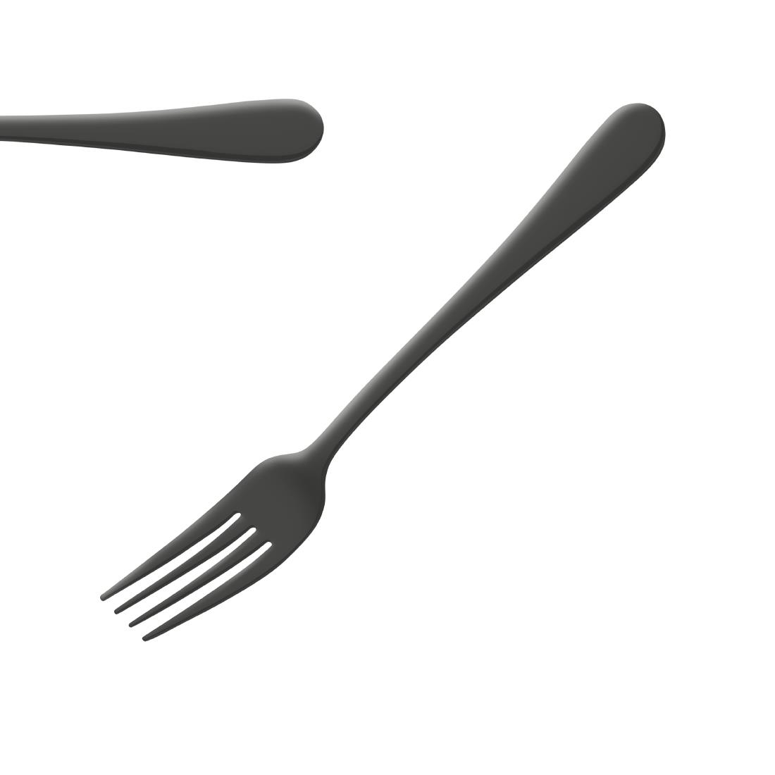 Amefa Black Austin Dessert Forks Pvd (12 Pack)