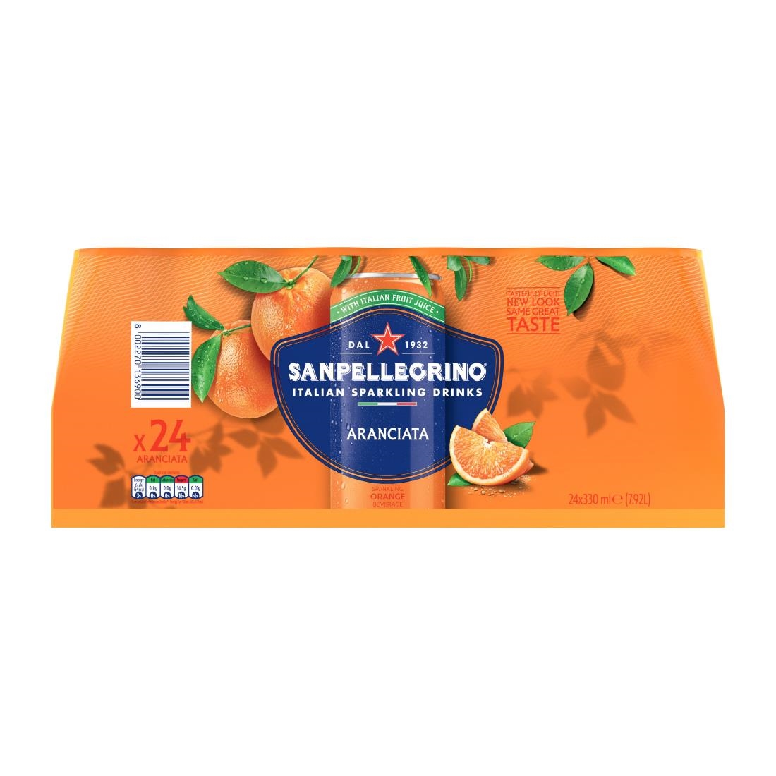 San Pellegrino Orange San Pelligrino Cans 330Ml (24 Pack)