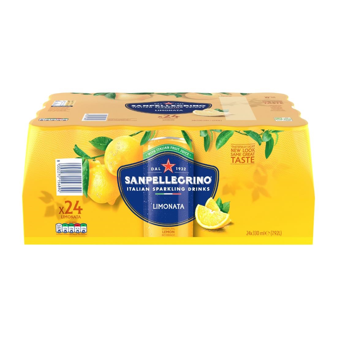San Pellegrino Light San Pelligrino Lemon Cans 330Ml (24 Pack)
