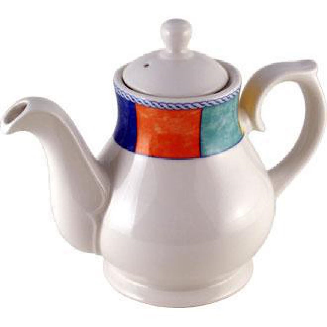 Churchill New Horizons Chequered Border Tea and Coffee Pots 426ml (Pack of 4)