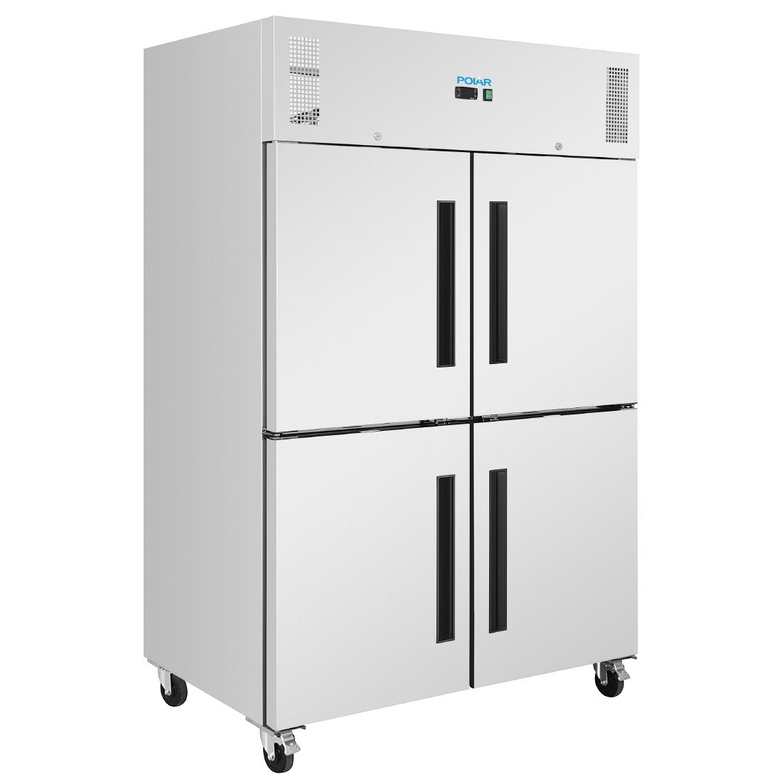 Polar Silver G-Series Upright Double Stable Door Gastro Freezer 1200Ltr