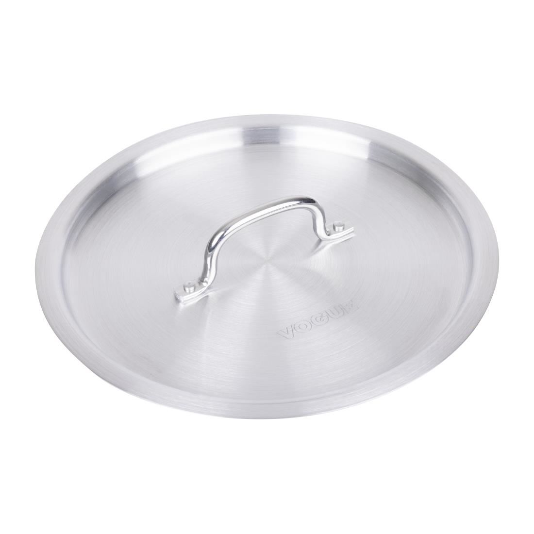 Vogue Silver Aluminium Deep Boiling Pot Lid 24Cm