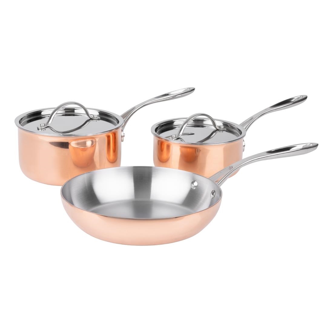 COPPER 100  WARE ３点セット Vogue Cook Like A Pro 3-Piece Tri-Wall Copper Cookware Set - SA655