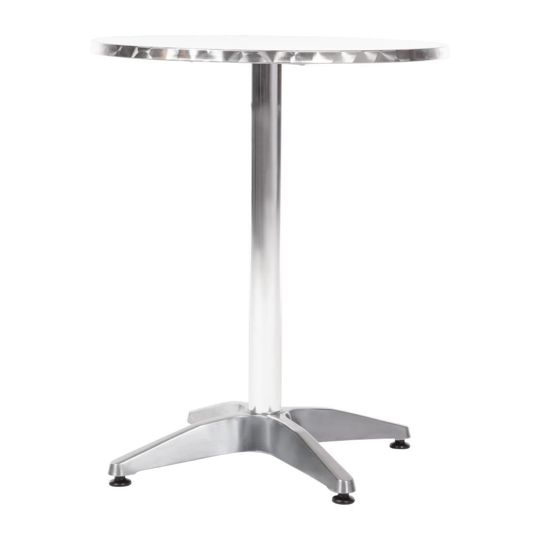 Table Bistrot Carrée Inox Aluminium (L)600 Mm, Empilable BOLERO