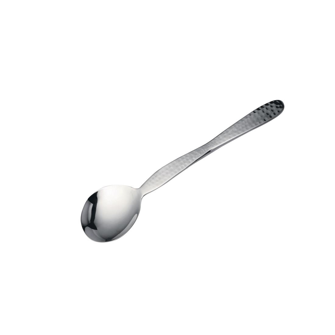 Steelite D.w. Haber Hammered Medium Serving Spoon Solid 10" (6 Pack)