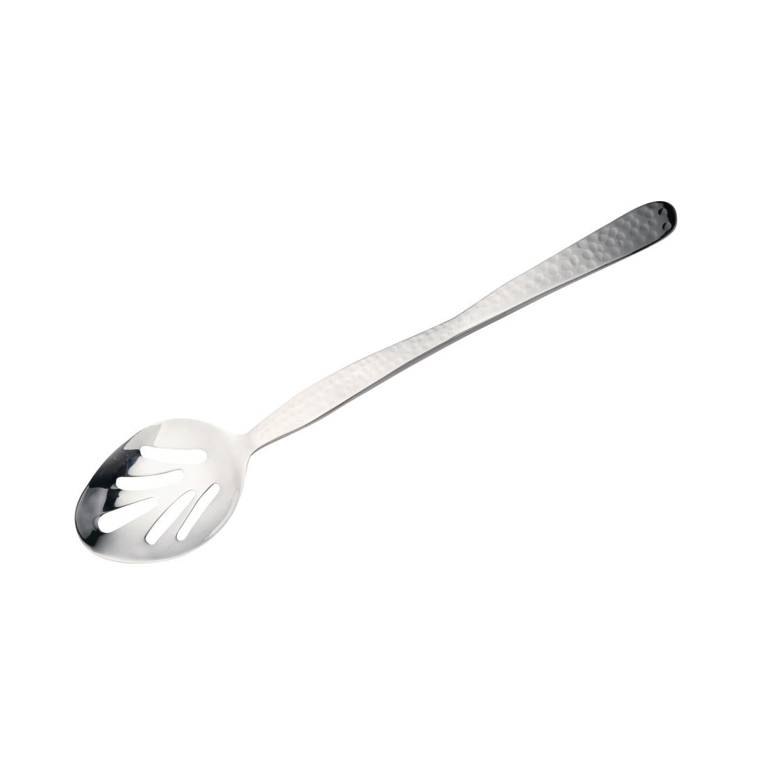 Steelite D.w. Haber Hammered Large Slotted Serving Spoon 13'' (6 Pack)