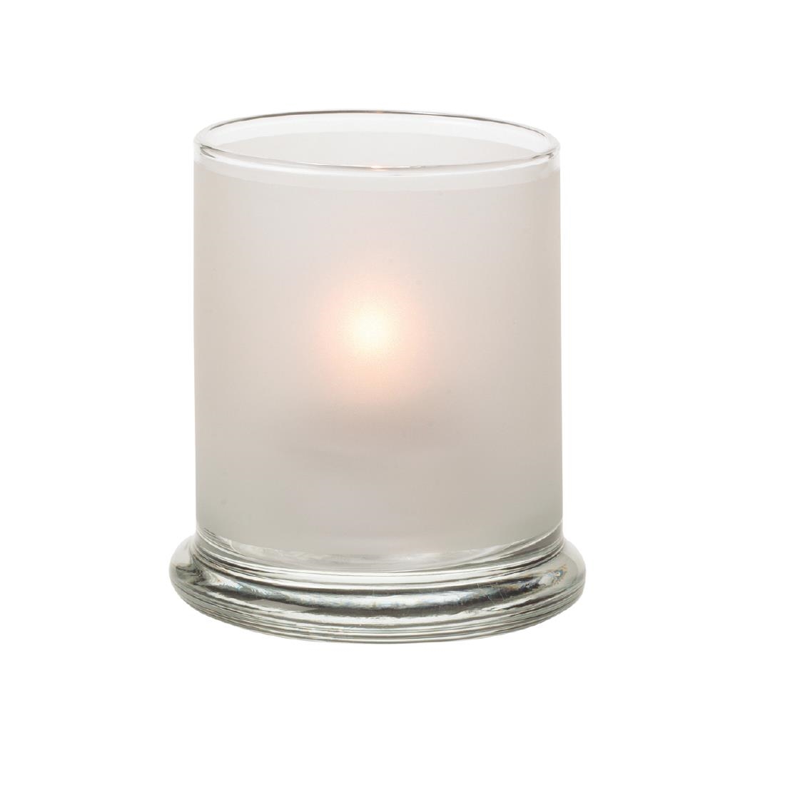 Hollowick White Columns Satin Crystal Votive 76X 92Mm (12 Pack)