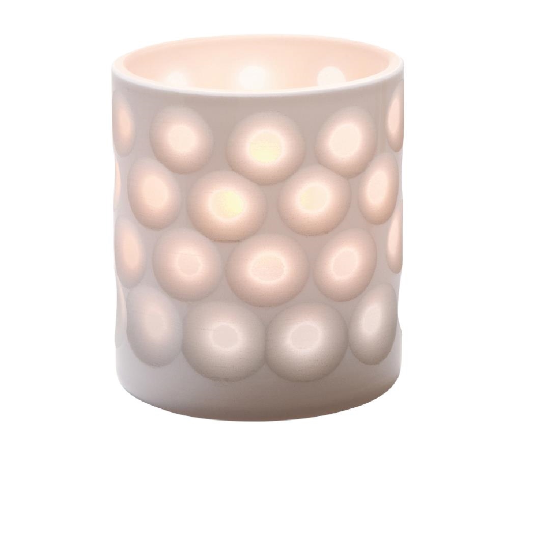 Hollowick Patterned Boutique Dots Porcelain Votive 73Mm X 80Mm (48 Pack)