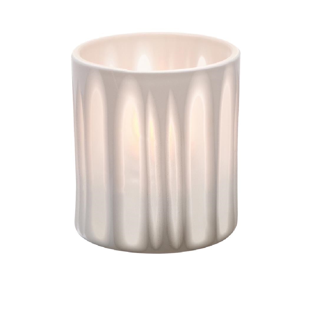 Hollowick Patterned Boutique Stripes Porcelain Votive 73Mm X 80Mm (48 Pack)